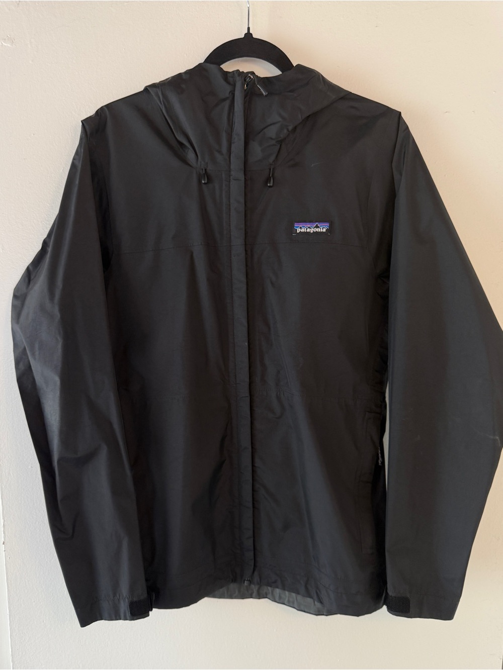 Patagonia Women’s Black Hooded Rain-shell Jacket
